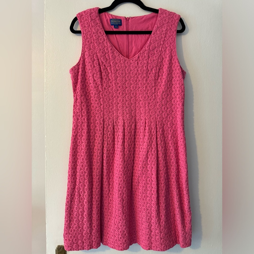 PENDLETON Pink Eyelet Dress (Size 12)
